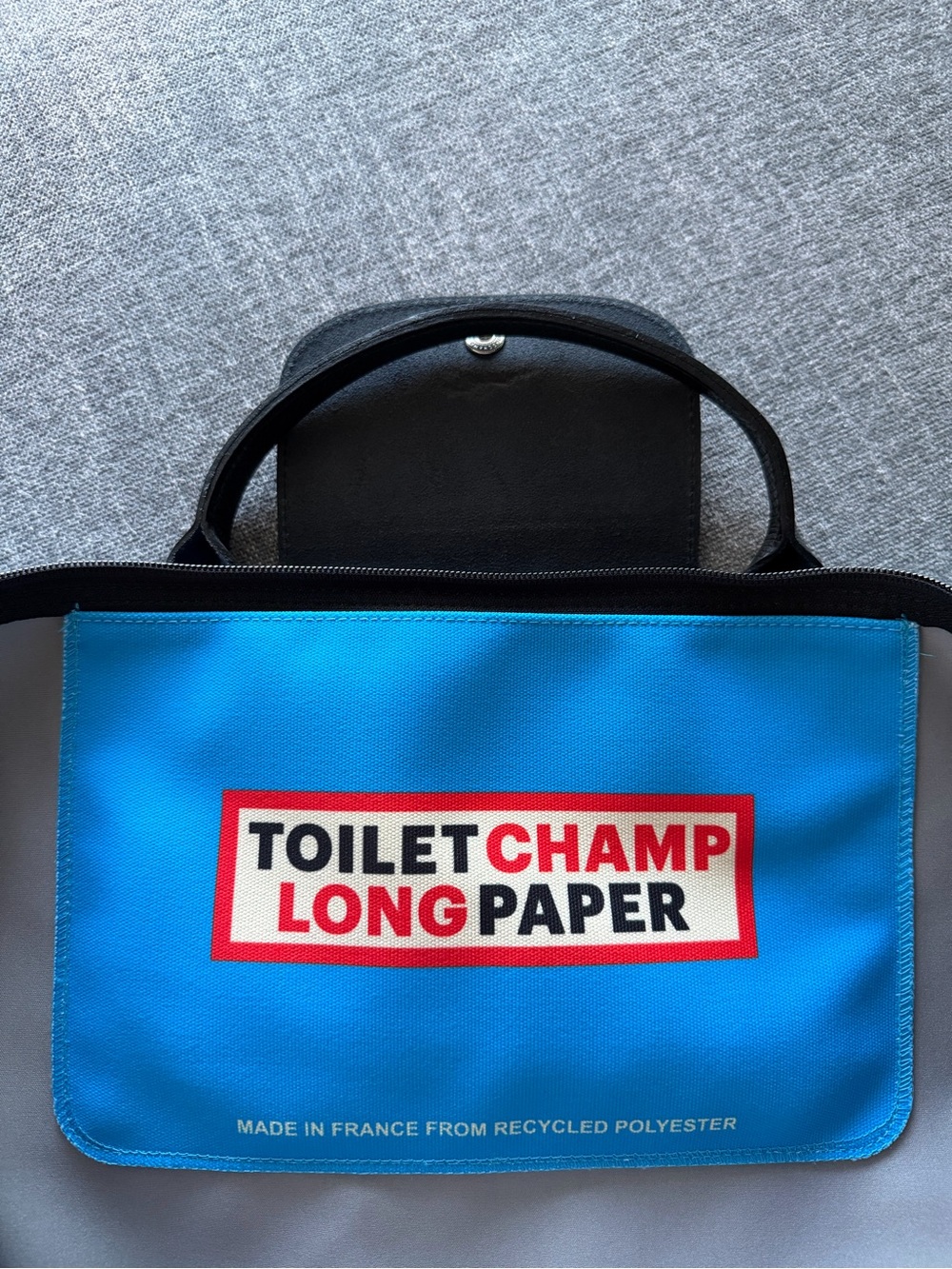 Longchamp Blue Banana Graphic Tote Bag - Picture 7 of 9